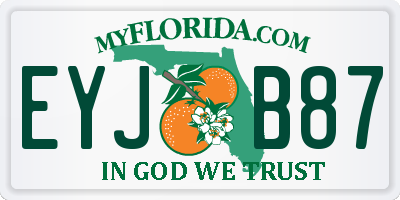 FL license plate EYJB87
