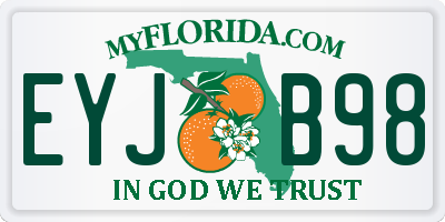 FL license plate EYJB98