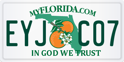 FL license plate EYJC07