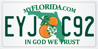 FL license plate EYJC92