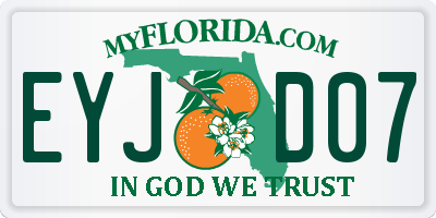 FL license plate EYJD07