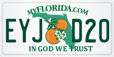 FL license plate EYJD20
