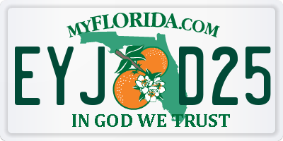 FL license plate EYJD25