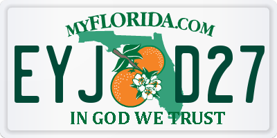 FL license plate EYJD27