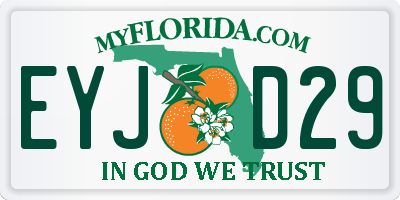 FL license plate EYJD29