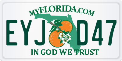 FL license plate EYJD47