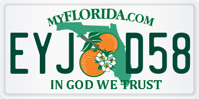 FL license plate EYJD58