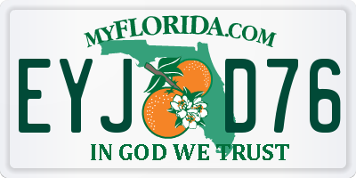 FL license plate EYJD76