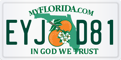 FL license plate EYJD81