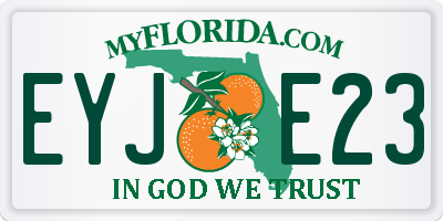 FL license plate EYJE23