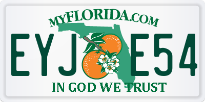 FL license plate EYJE54