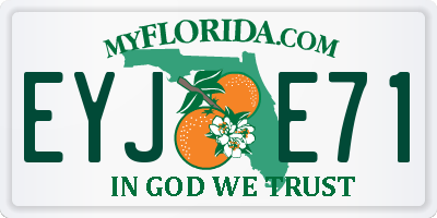 FL license plate EYJE71
