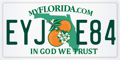 FL license plate EYJE84