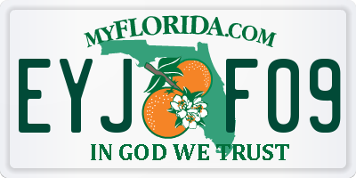 FL license plate EYJF09