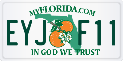 FL license plate EYJF11