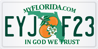 FL license plate EYJF23