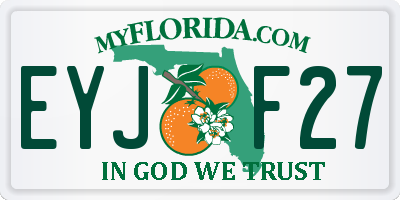 FL license plate EYJF27