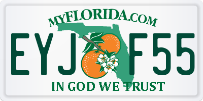 FL license plate EYJF55