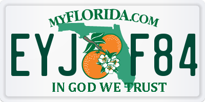 FL license plate EYJF84