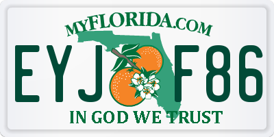 FL license plate EYJF86