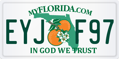 FL license plate EYJF97