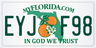 FL license plate EYJF98
