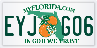 FL license plate EYJG06