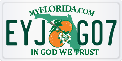 FL license plate EYJG07