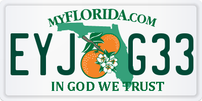 FL license plate EYJG33