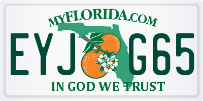 FL license plate EYJG65