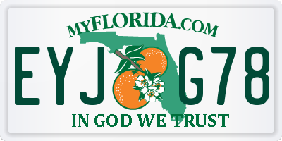 FL license plate EYJG78