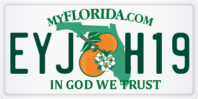 FL license plate EYJH19