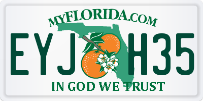 FL license plate EYJH35