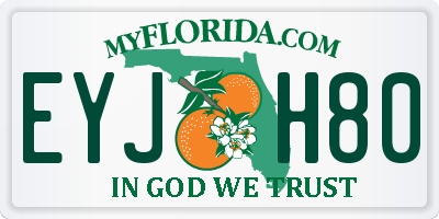 FL license plate EYJH80