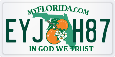 FL license plate EYJH87