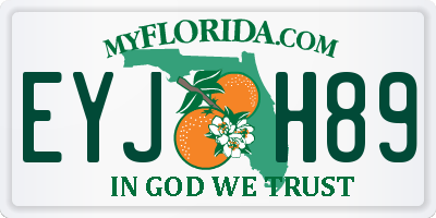 FL license plate EYJH89