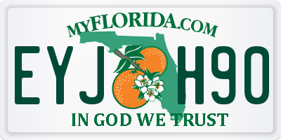 FL license plate EYJH90