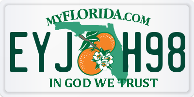 FL license plate EYJH98
