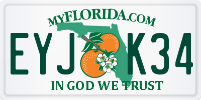 FL license plate EYJK34