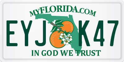 FL license plate EYJK47