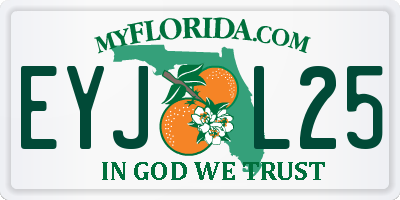 FL license plate EYJL25
