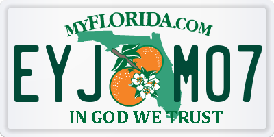 FL license plate EYJM07