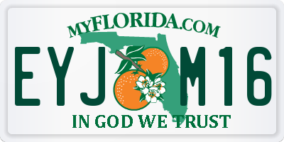 FL license plate EYJM16