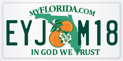 FL license plate EYJM18