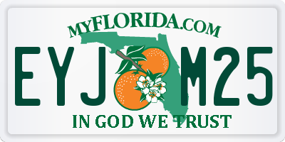 FL license plate EYJM25