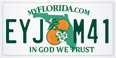 FL license plate EYJM41