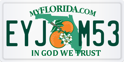 FL license plate EYJM53