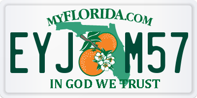 FL license plate EYJM57