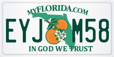FL license plate EYJM58