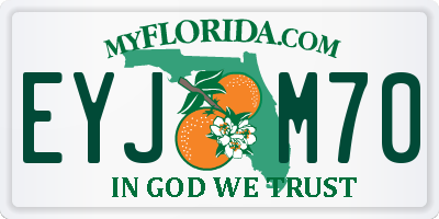 FL license plate EYJM70